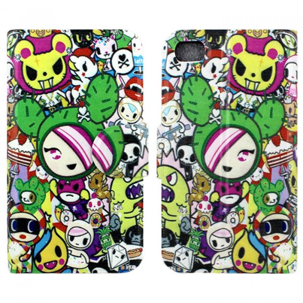 Wholesale iPhone 4S 4 Slim Flip Design Wallet Case (Cartoon)